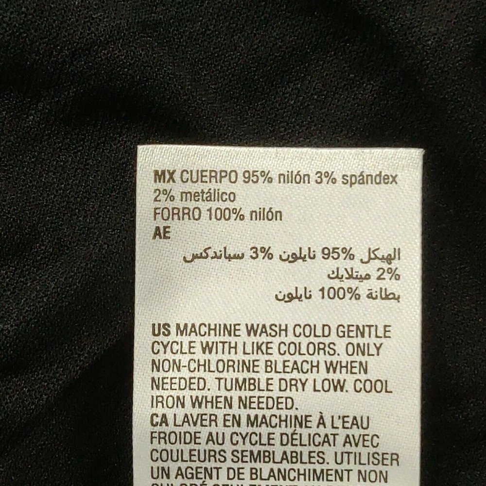 NWT INC Black Silver Mock-Neck Shine Top XXL - Picture 13 of 13